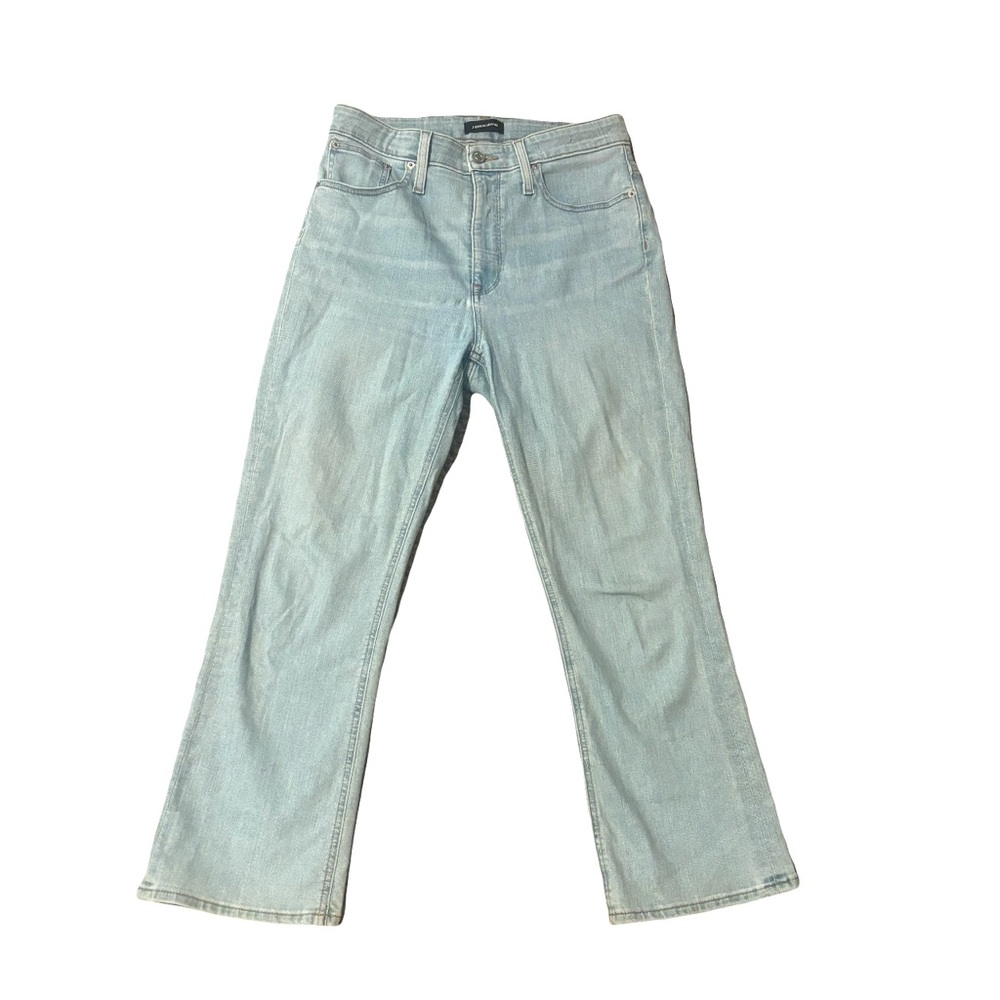 J. Crew Cropped Curvy Billie Demi Boot, Light Wash Denim size 29